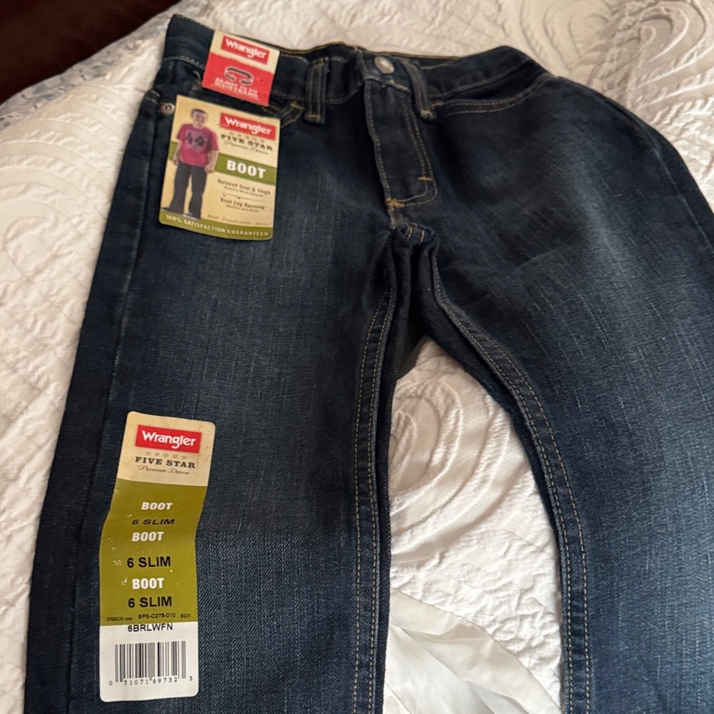 Wrangler Men's Dark Blue Bootcut Jeans